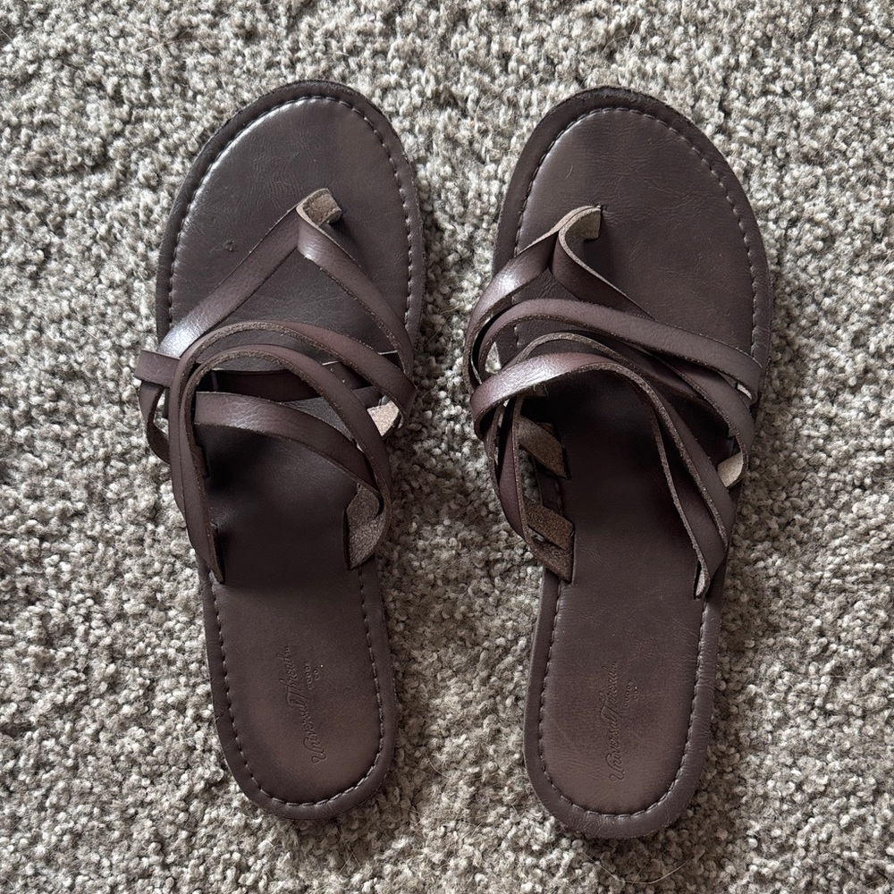 Charcoal Strappy Sandals